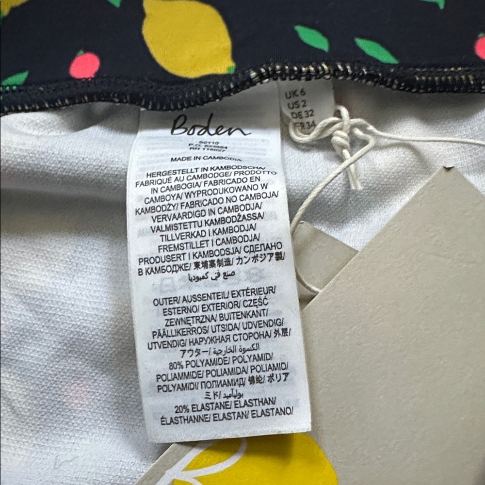 Boden Lemon Print Bikini Bottoms - Picture 5 of 7
